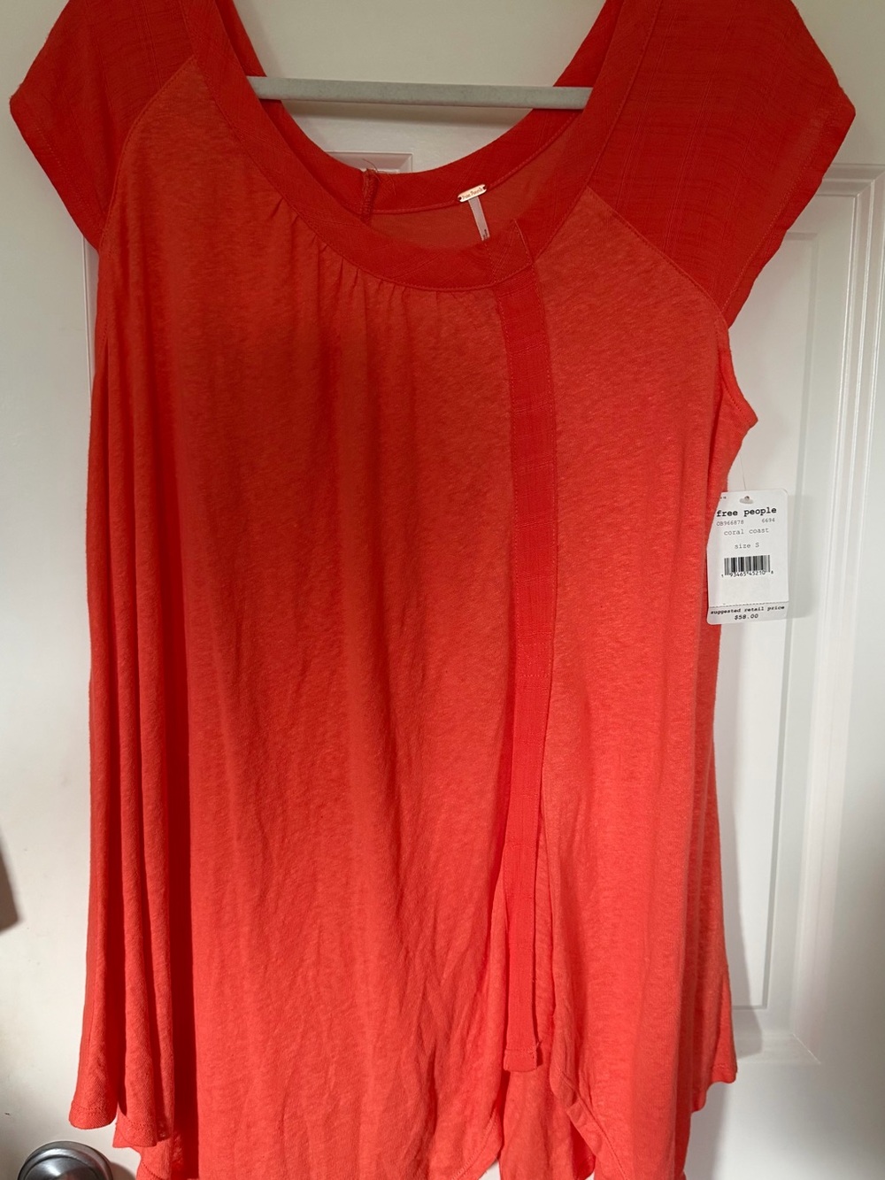 Free People Coral Coast cap sleeve tunic